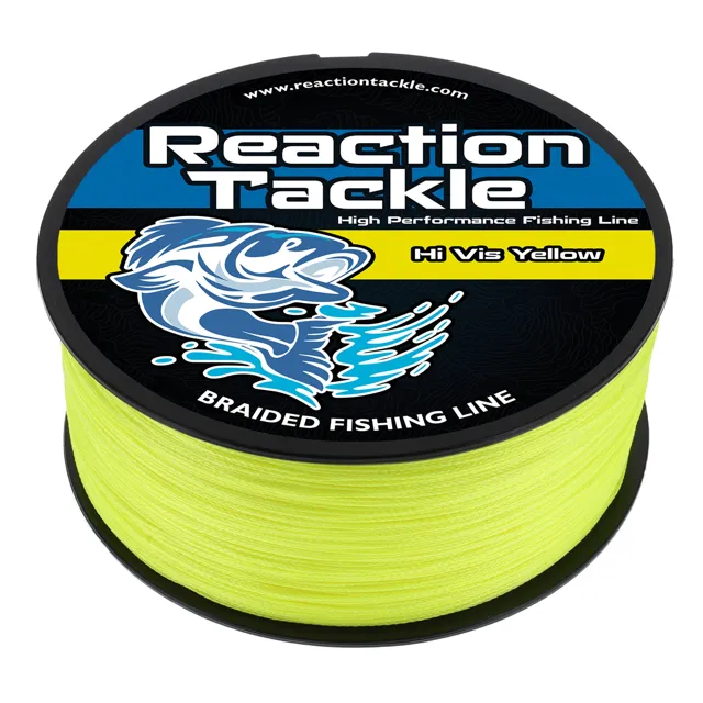 Reaction Tackle Braided Fishing Line - Hi-Vis Yellow